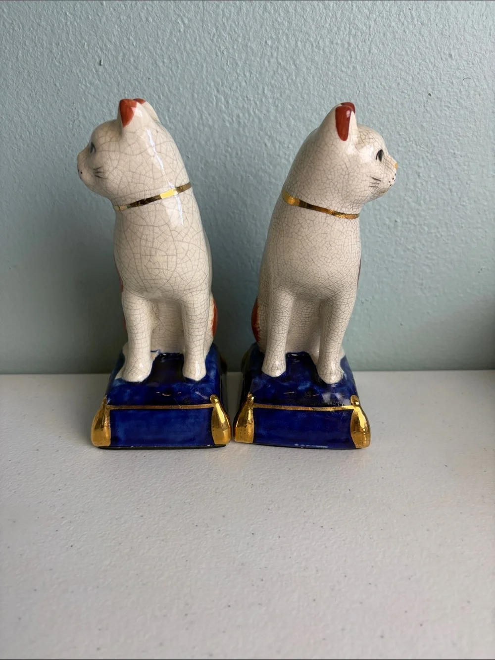 Vintage Fitz & Floyd Figural Cat Bookends